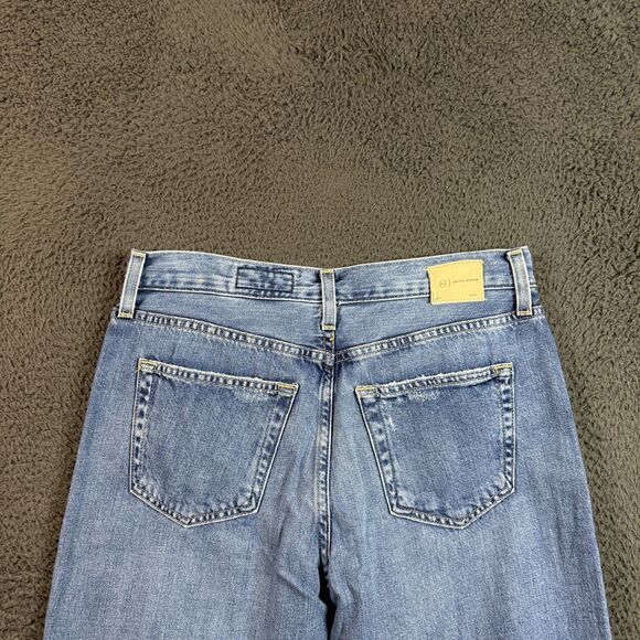 AG Ex-Boyfriend Jeans Womens 28R Blue Slouchy Slim AG-ED Denim Distressed Japan - Picture 9 of 16
